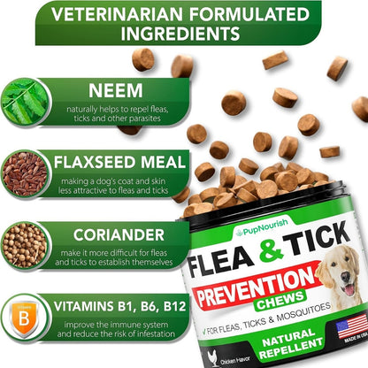 Flea & Tick Prevention Natural Chewables